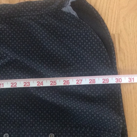 ProjekRaw navy/black patterned shoulder detail contrast cuff front pocket EUC - Picture 11 of 13